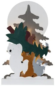 Decorațiune LED de Crăciun FOREST FRIENDS 10xLED/0,03W/2xAA Eglo 411293