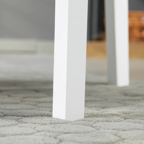 HOMCOM Set de 4 Scaune de Dining, Scaune de Bucătărie, Scaune, Lemn Masiv, 41 cm x 46,5 cm x 85,5 cm, Alb | Aosom Romania