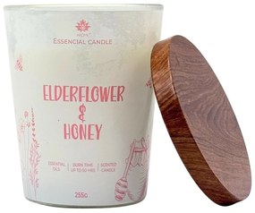 Lumânare Arome în sticlă cu capac metalic 255gElderflower & Honey
