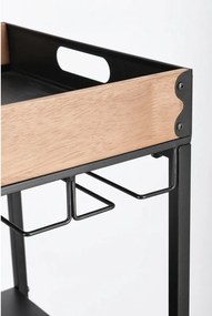 Dulap vinotecă negru din metal număr de sticle 15, 48,5x84,5x34 cm Isaac – Yes Everyday