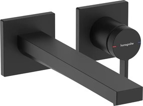 Baterie lavoar incastrata Hansgrohe Tecturis E negru mat fara corp ingropat
