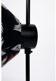 Veioză neagră cu abajur textil (înălțime 71 cm) Jaylee – White Label