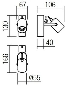 Aplică TAFFI 1xE27/42W/230V neagră/fag Redo 01-2415