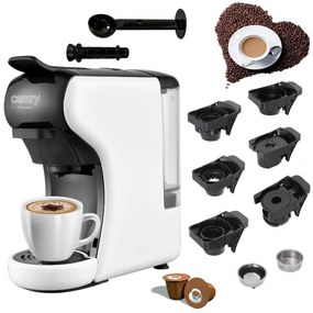 Espressor cafea macinata si capsule 9 in 1 Camry CR 4414, 3000W, 19 bar, Negru/Alb