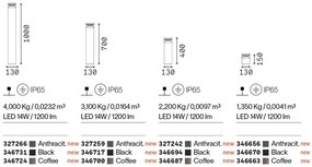 Stalp LED iluminat exterior IP65 Boeing pt H-100cm antracit