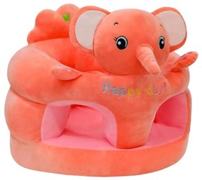 Fotoliu din plus pentru bebelusi cu spatar si decupaj pentru picioare, Elefant , 40 cm , - FPS-186
