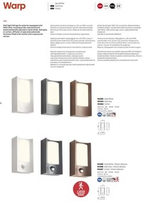 Aplică LED de exterior cu senzor WARP LED/8W/230V IP44 Redo 90486