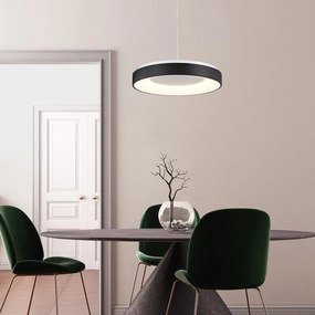 Lustra LED cu telecomanda design modern Ceilo negru 48cm
