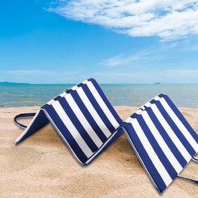 Patura plianta pentru plaja DUNGI albastra-alba