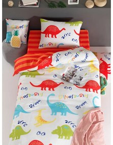 Lenjerie de pat pentru copii albă pentru pat de o persoană 140x200 cm Dinazorus – Mijolnir