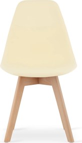 Scaun KITO crem cu picioare din fag