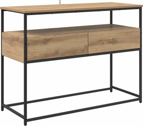 vidaXL Masă de consolă Stejar Artizanal 100 x 40 x 75 cm Lemn compozit