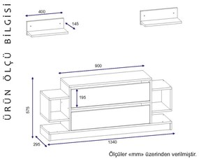 Comoda TV Magic - Alb, Walnut