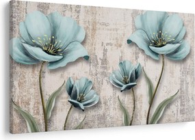 Tablou - Flori texturate (90x60 cm)
