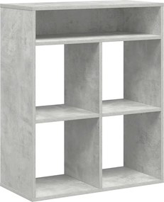 vidaXL Bibliotecă, gri beton, 66x31x80 cm, lemn prelucrat