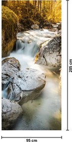 Fototapet pentru ușă - Pârâu de munte (95x205cm)
