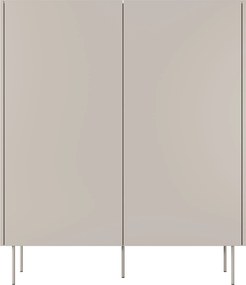 Comodă înaltă Desin 120 cm cu două uși și sertare ascunse - casmir / stejar Nagano