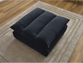 Taburet albastru închis cu tapițerie din chenille Neil – Bobochic Paris