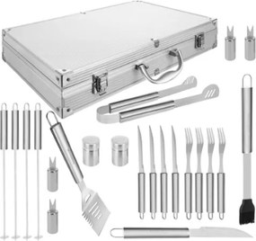 Set de grătar în cutie 26 buc - unelte de grătar din oțel inoxidabil