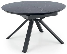 Masa extensibila Vertigo marmura neagra/negru L130-180 cm