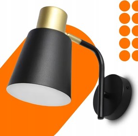 Lampă de perete 1xE27/20W/230V neagră/aurie