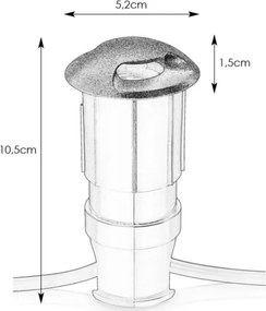 Markslöjd 107289 - Corp de iluminat LED încastrat pentru exterior GARDEN24 LED/0,8W/24V IP44 negru