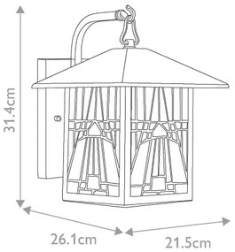 Elstead QZ-INGLENOOK2-M Aplică de perete pentru exterior INGLENOOK 1xE27/60W/230V IP44