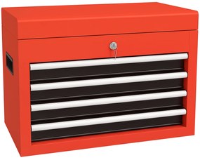 DURHAND Dulap pentru unelte Trolley, inclusiv lacăt, 2 chei, 45 cm x 24,5 cm x 32,5 cm, Roșu | Aosom Romania