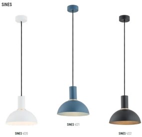 Pendul, Lustra suspendata design minimalist SINES 22cm, blue