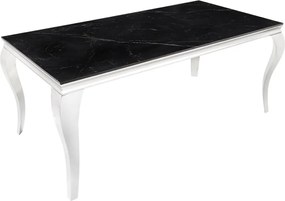 Masa eleganta cu picioare curbate Modern Barock argintiu/ negru