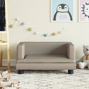 vidaXL Canapea pentru copii, cappuccino, 60x40x30 cm, piele ecologică
