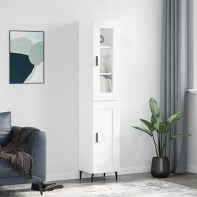 vidaXL Dulap înalt, alb, 34,5x34x180 cm, lemn prelucrat