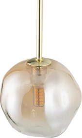 Brilagi - Lustră suspendată pe cablu VULCANO 1xG9/8W/230V Ø 15 cm auriu/bej fumuriu