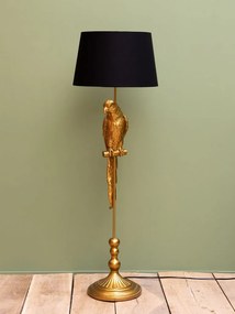 Lampadar din rasina, cu abajur din bumbac, Bird