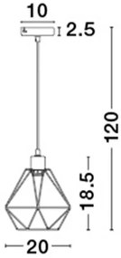 Lustra / Pendul design modern Ã˜20cm Pietra negru NVL-673601