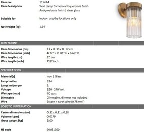Aplica de perete design LUX Carnero, alama antica 115474 HZ