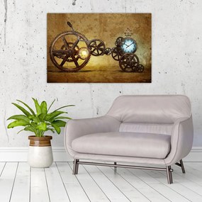 Tablou cu aparatele istorice ale ceasurilor (90x60 cm)