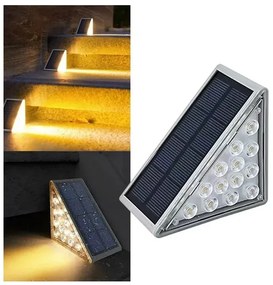 Set de iluminat solar pentru scări - LED alb - 6 bucăți