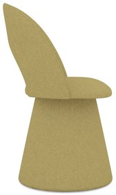 Scaun de sufragerie galben muștar tapițat Kalo – Makamii