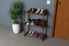 Pantofar cu 3 rafturi Homs, natur, 75 X 57.5 X 30 cm