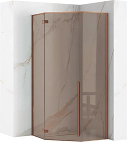 Cabina de dus DIAMOND 90x90 cm COPPER BRUSH