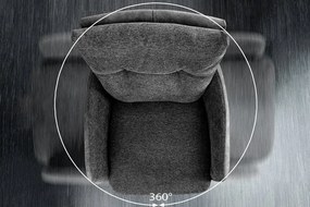 Scaun de bar pivotant BIG GEORGE antracit