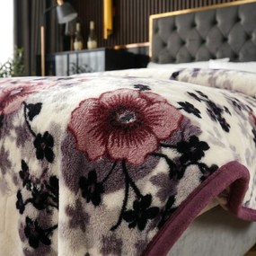 Patura Cocolino Gofrata, 200x240 cm, 3D cu model, floral, PGU201