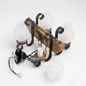 Lustră pe lanț Brilagi QUEEN 4xE14/40W/230V fag/nuc