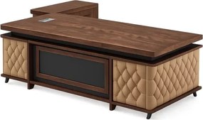 Birou Managerial Majestic cu sertare si dulap lateral mobil &ndash; dimensiuni 2400&times;1000&times;750 mm