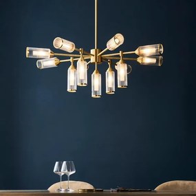 Lustră pe tijă Endon 106256 TOUR 13xG9/3W/230V alamă