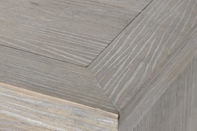 Bufet din lemn masiv de hevea cu 4 uși vitrate, finisaj natur, „Clarmont”