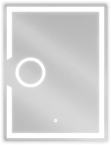 Mexen Onyx oglindă iluminată de baie cu oglindă cosmetică 60 x 80 cm, LED 6000K, anti aburire - 9813-060-080-611-00