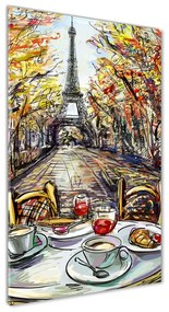 Pictura pe sticlă acrilică Mic dejun la Paris