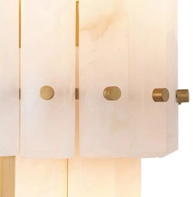 Aplica de perete design LUX Blason Double, alama antica/ alabastru